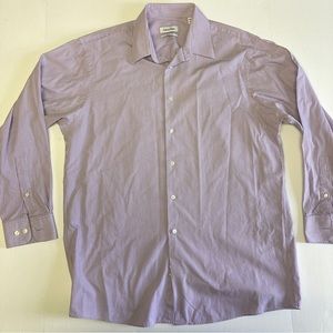Calvin Klein Dress Shirt - Purple and white pinstriped - 16x 32/33.